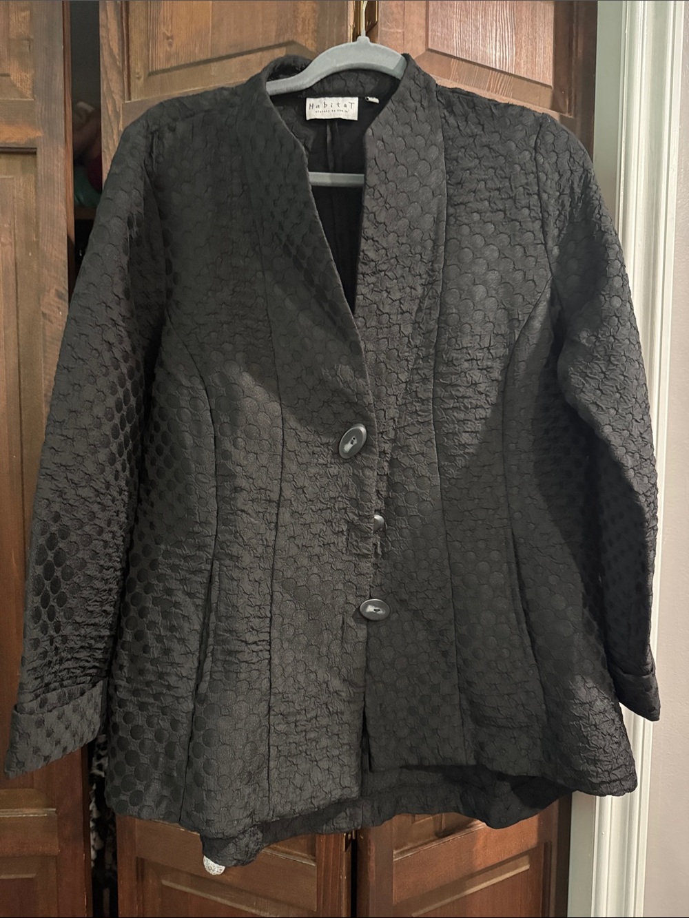 Habitat Black Textured Two-Button Blazer